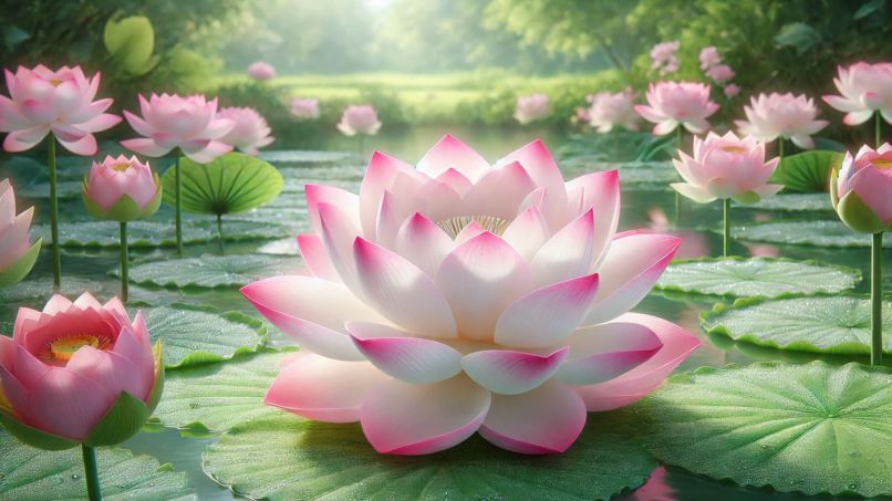 Tổng hợp hình nền hoa sen trong suốt- Hình số 3