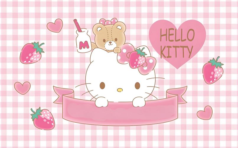 Những hình nền màu hồng hello kitty - Hình số 1