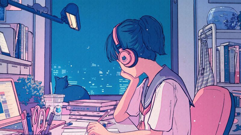 Những hình nền máy tính chill học bài - Hình số 1