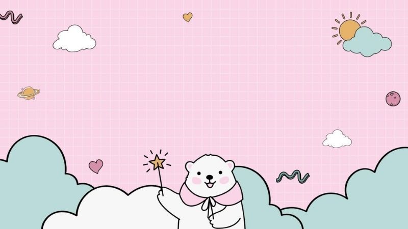 Những hình nền máy tính cute màu hồng - Hình số 10
