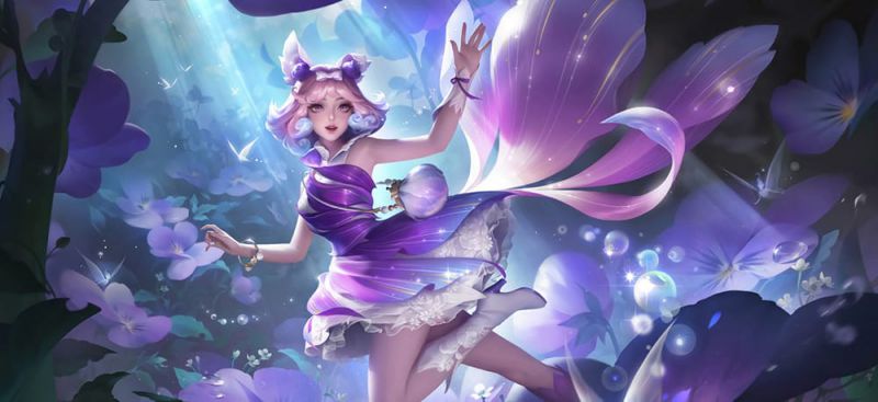 Những hình nền anime nữ màu tím - Hình số 1