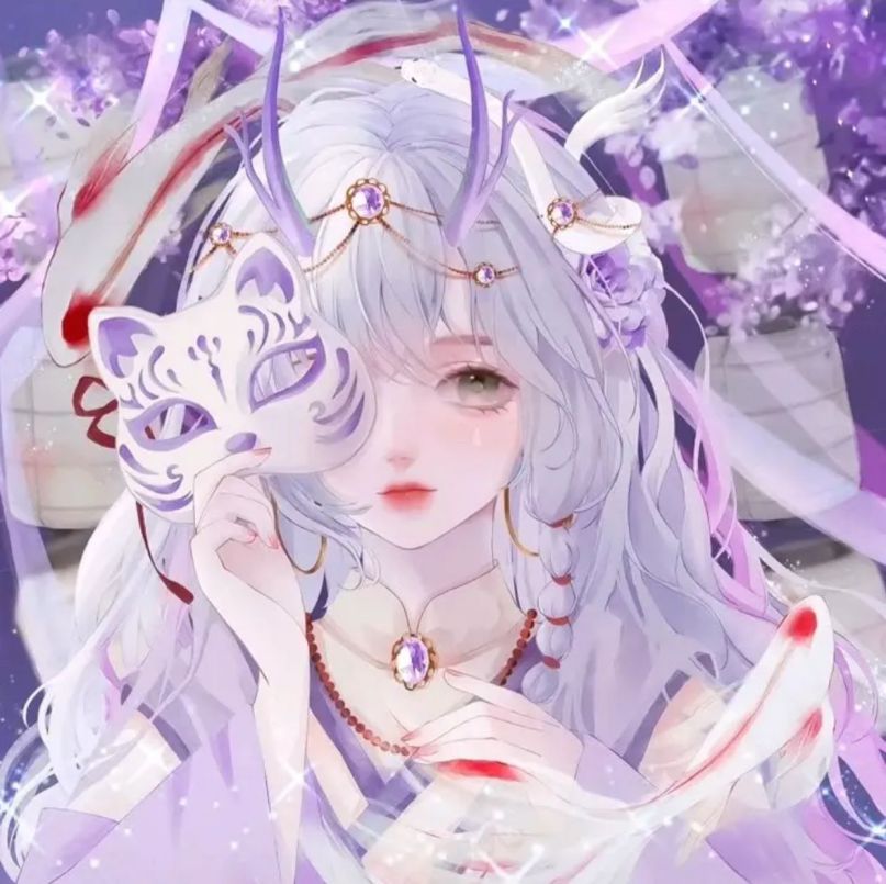 Những hình nền anime nữ màu tím - Hình số 2