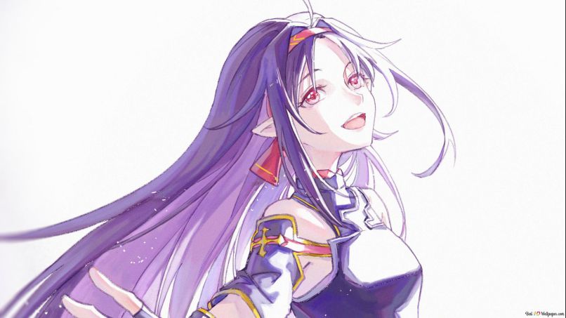 Những hình nền anime nữ màu tím - Hình số 7