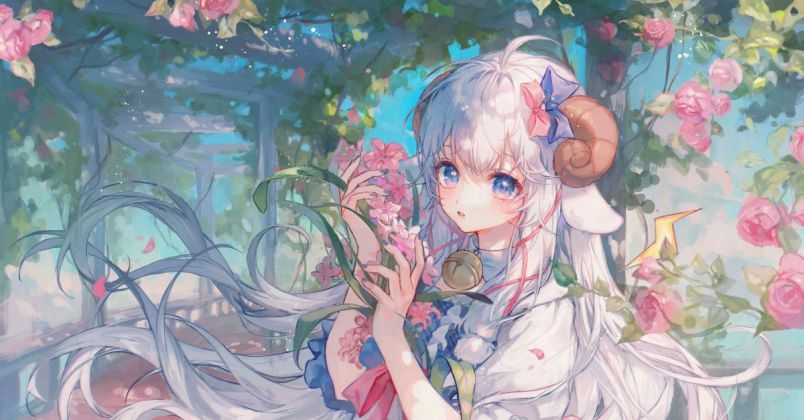 Những hình nền anime nữ màu hồng - Hình số 1