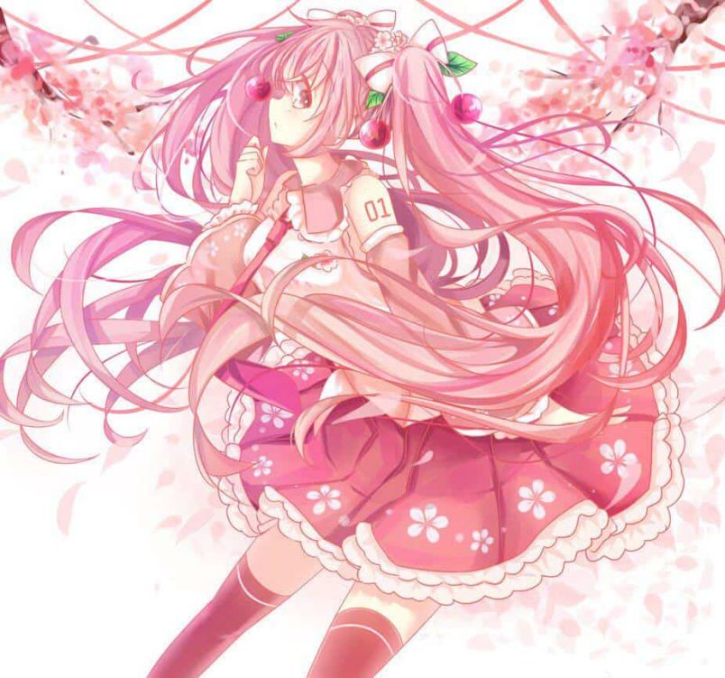 Những hình nền anime nữ màu hồng - Hình số 2