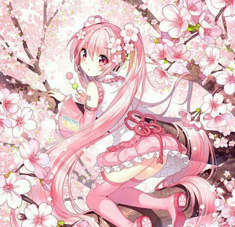 Những hình nền anime nữ màu hồng - Hình số 5