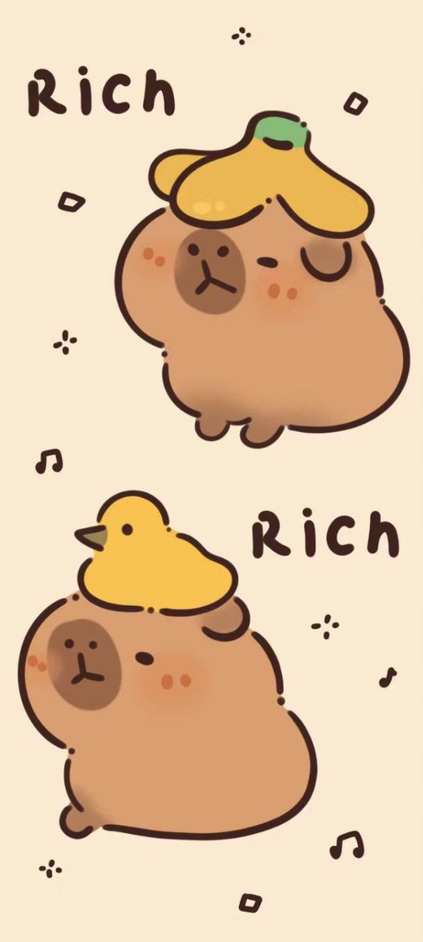 Những hình nền điện thoại capybara chibi - Hình số 4