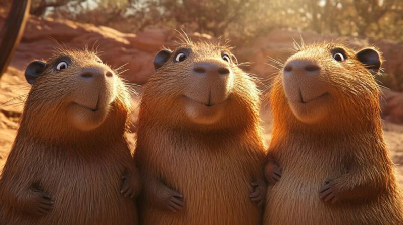 Những hình nền máy tính 4k cute capybara - Hình số 10