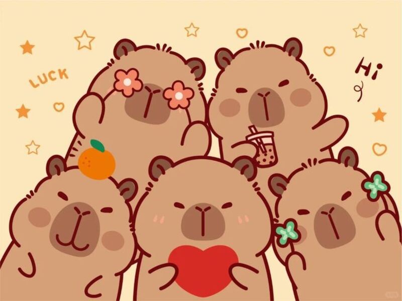 Những hình nền máy tính 4k cute capybara - Hình số 2