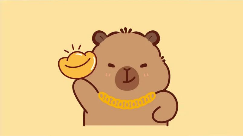 Những hình nền máy tính 4k cute capybara - Hình số 6