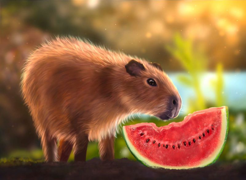 Những hình nền máy tính 4k cute capybara - Hình số 7