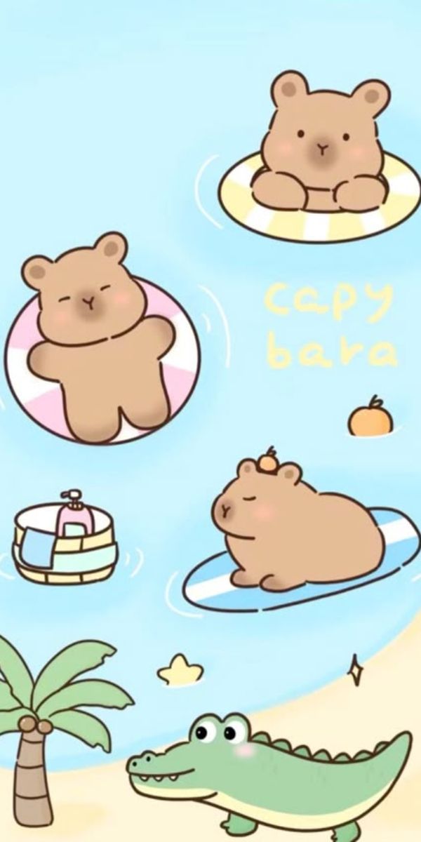 Những hình nền điện thoại capybara vô tri - Hình số 6