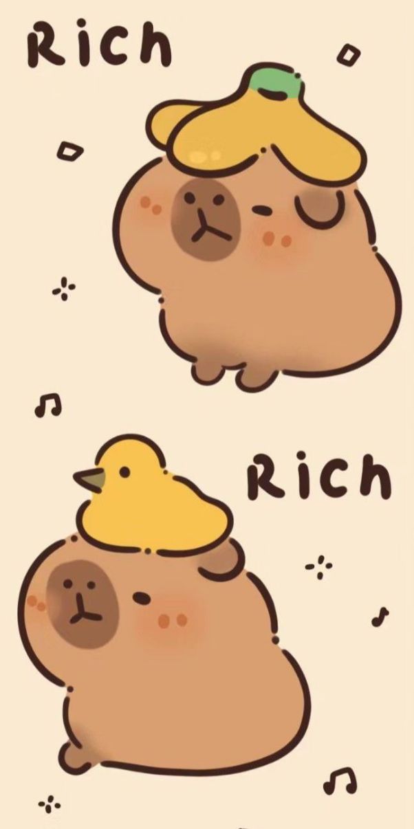 Những hình nền điện thoại capybara cute - Hình số 6