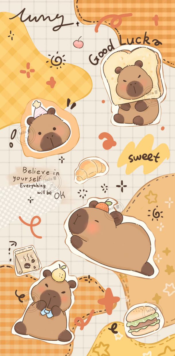 Những hình nền điện thoại capybara cute - Hình số 2