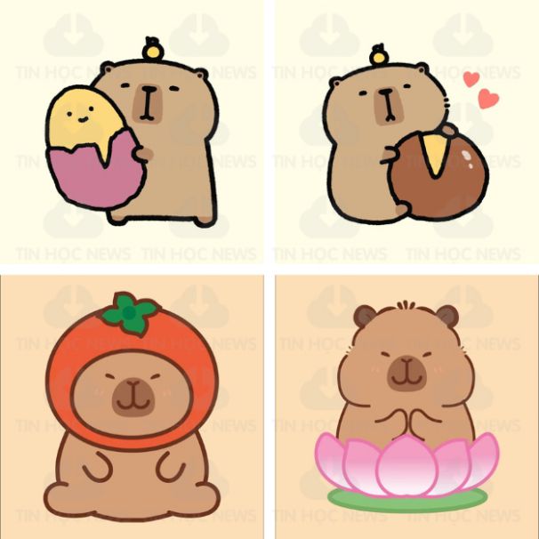 Những hình nền điện thoại capybara tịnh tâm - Hình số 4