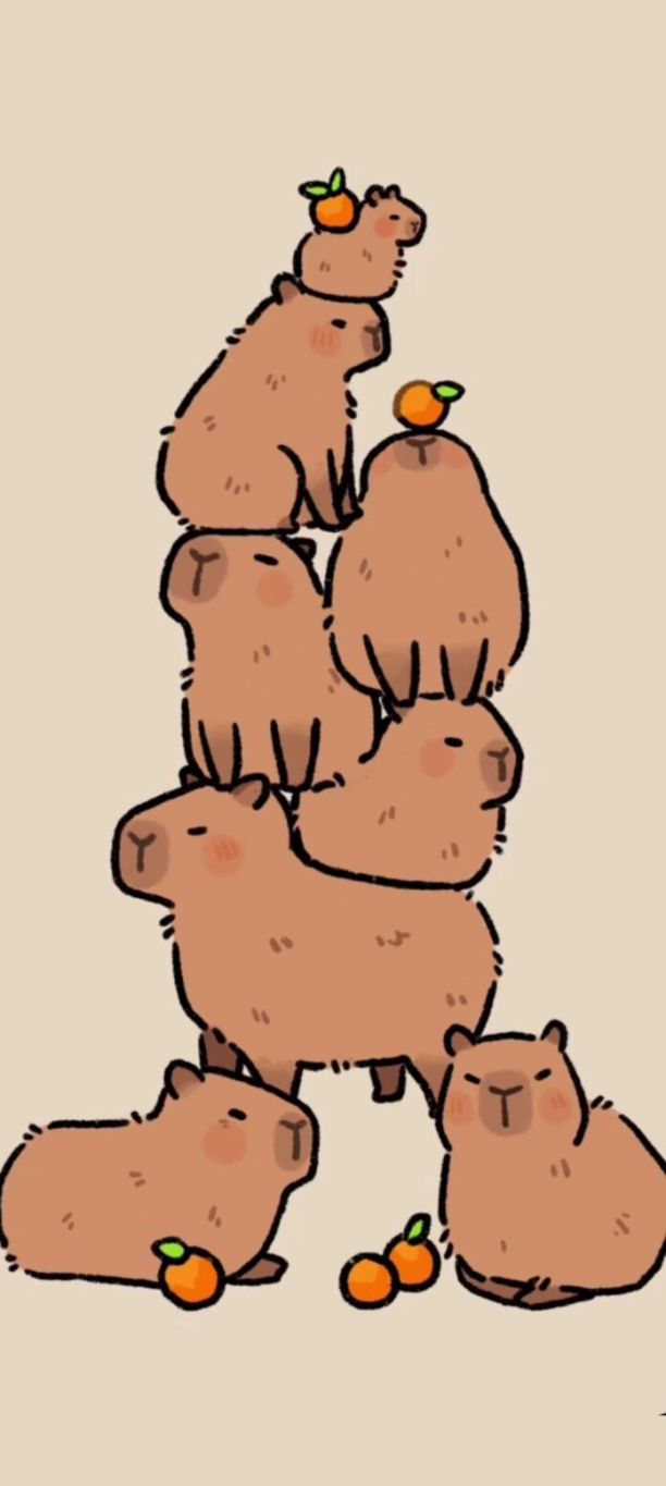 Những hình nền điện thoại capybara vô tri - Hình số 5