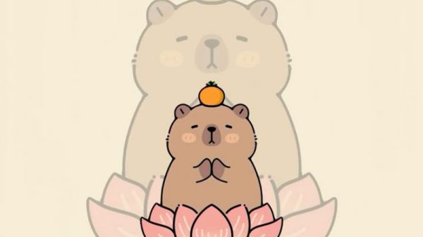 Những hình nền điện thoại capybara tịnh tâm - Hình số 6