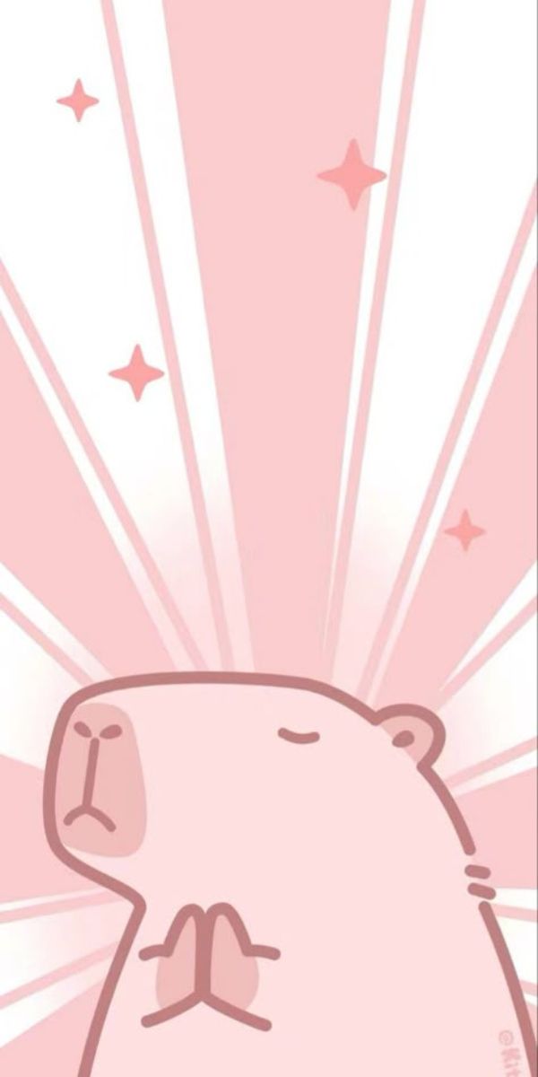 Những hình nền điện thoại capybara màu hồng - Hình số 1