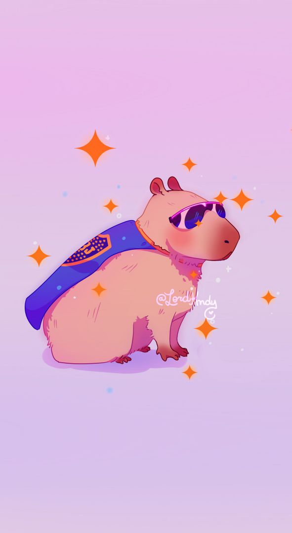 Những hình nền điện thoại capybara màu hồng - Hình số 9