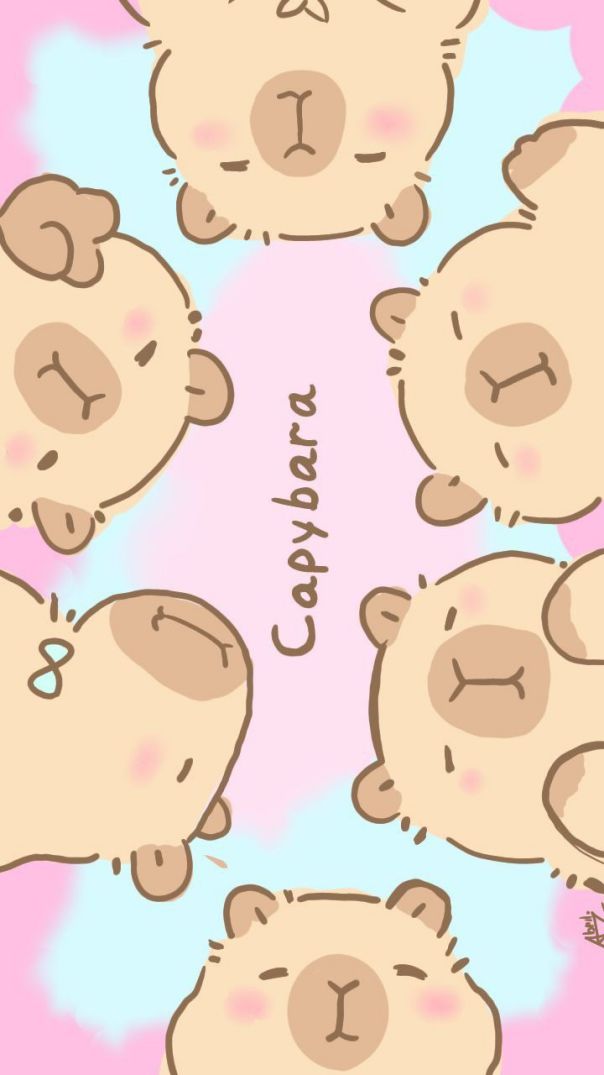 Những hình nền điện thoại capybara màu hồng - Hình số 3