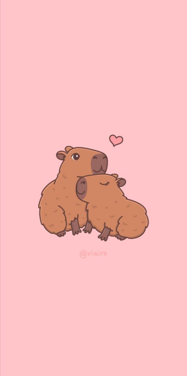 Những hình nền điện thoại capybara màu hồng - Hình số 4
