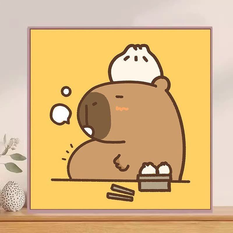 Những hình ảnh capybara vô tri chibi - Hình số 10