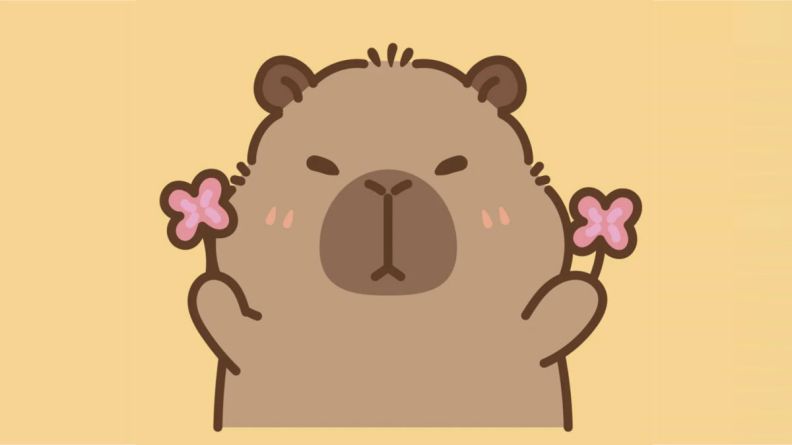 Những hình ảnh capybara vô tri chibi - Hình số 3