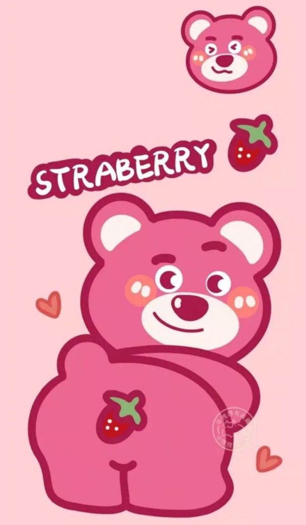 Những hình nền gấu dâu cute cho điện thoại - Hình số 7