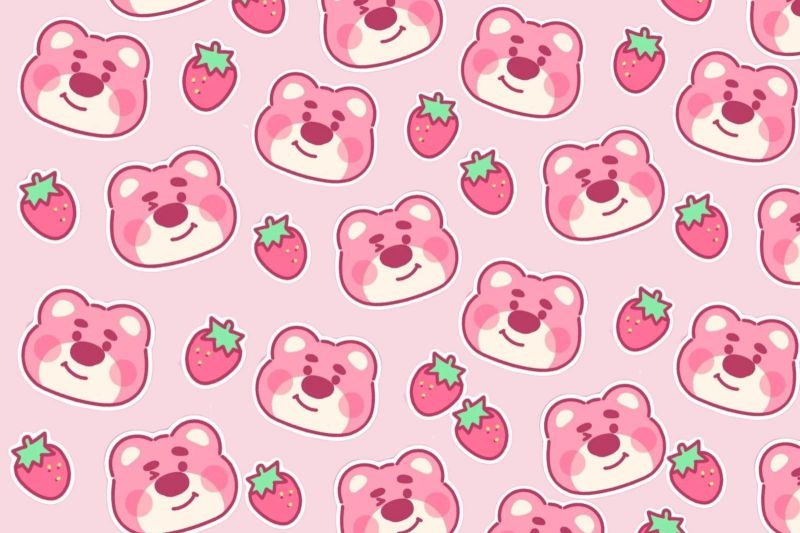 Những hình nền gấu dâu cute cho máy tính - Hình số 1