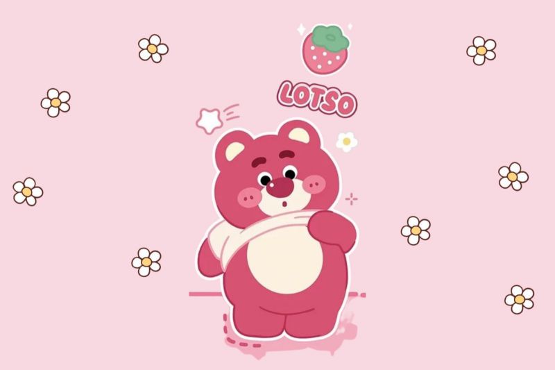 Những hình nền gấu dâu cute cho máy tính - Hình số 2