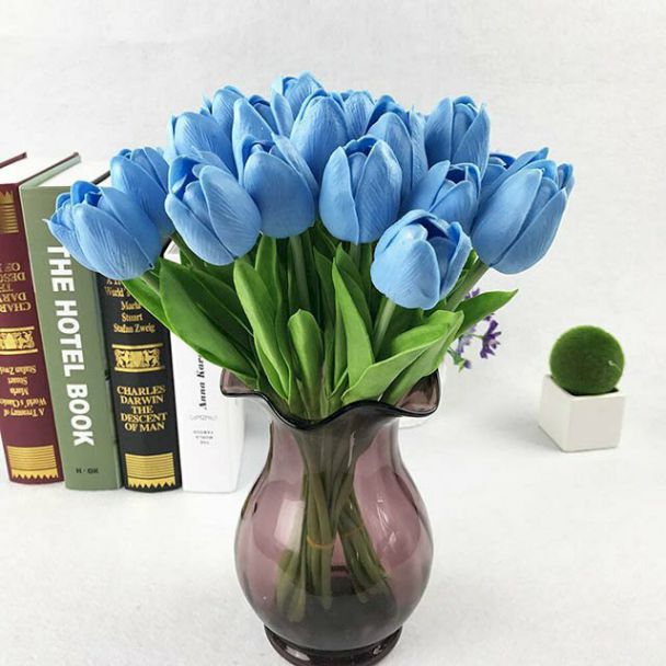Những hình nền điện thoại hoa tulip màu xanh - Hình số 6