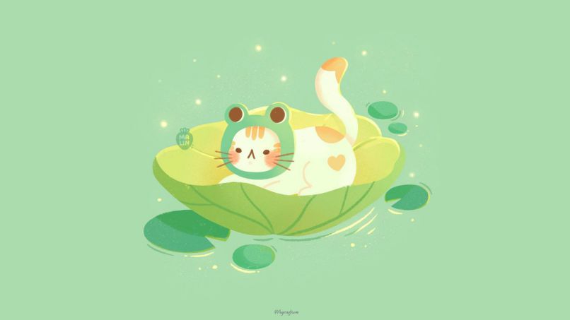 Những hình nền laptop cute màu xanh - Hình số 5
