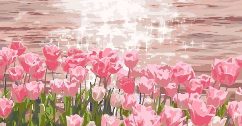 Những hình nền hoa tulip cute màu hồng - Hình số 10