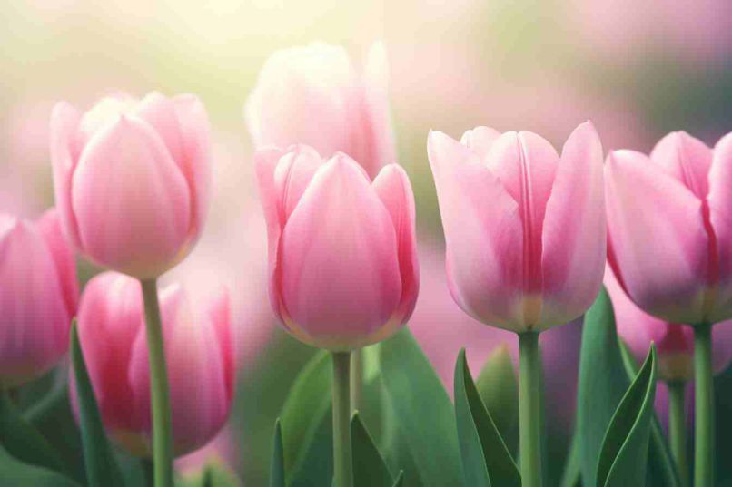 Những hình nền hoa tulip cute màu hồng - Hình số 9