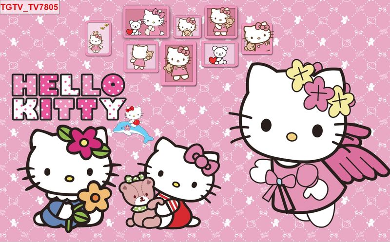 Những hình nền hello kitty màu hồng - Hình số 7