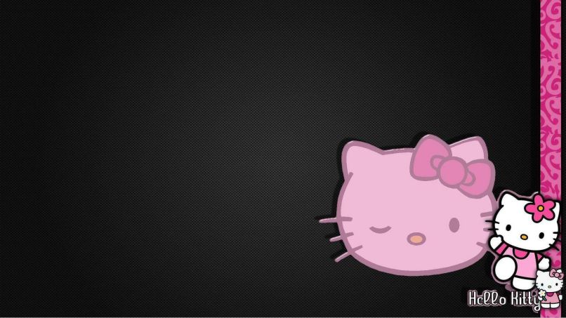 Những hình nền hello kitty màu đen - Hình số 2