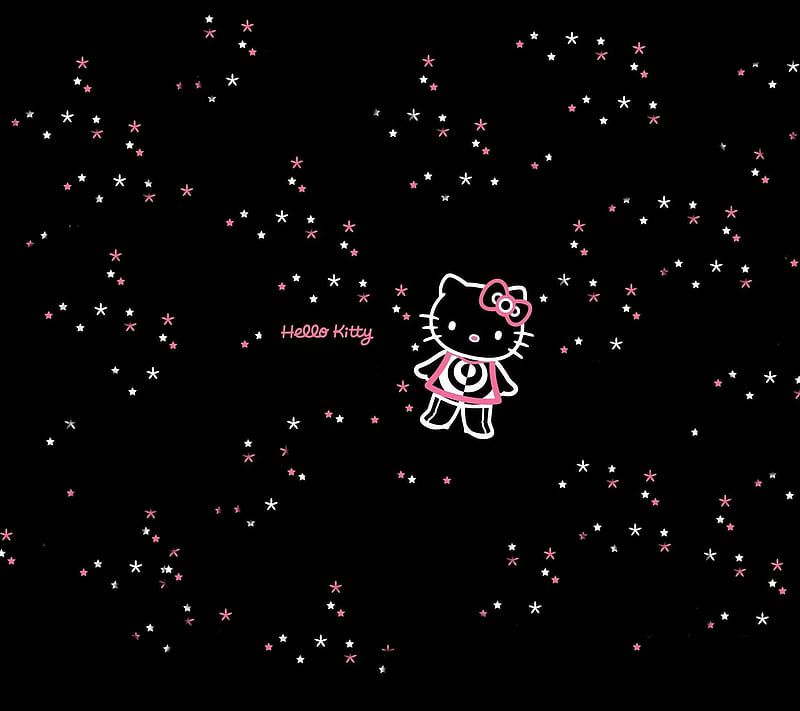 Những hình nền hello kitty màu đen - Hình số 5