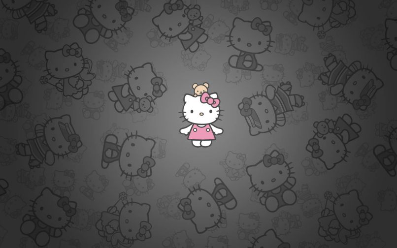 Những hình nền hello kitty màu đen - Hình số 6
