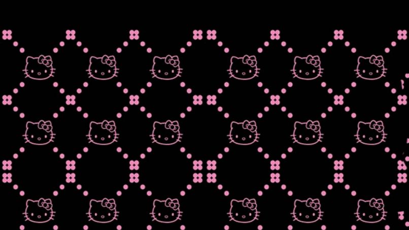 Những hình nền hello kitty màu đen - Hình số 8