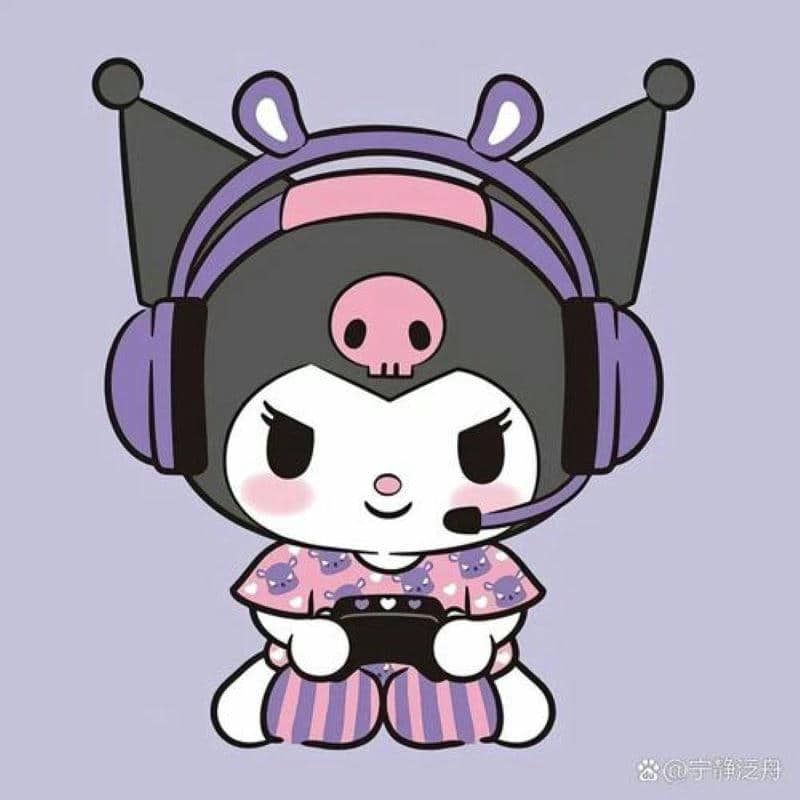Những hình nền kuromi cute màu tím - Hình số 9