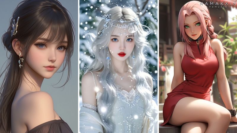 Những hình nền đẹp 3d cute nữ - Hình số 2