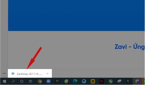 Chọn file Setup đã tải để tiếp tục cài đặt ứng dụng.