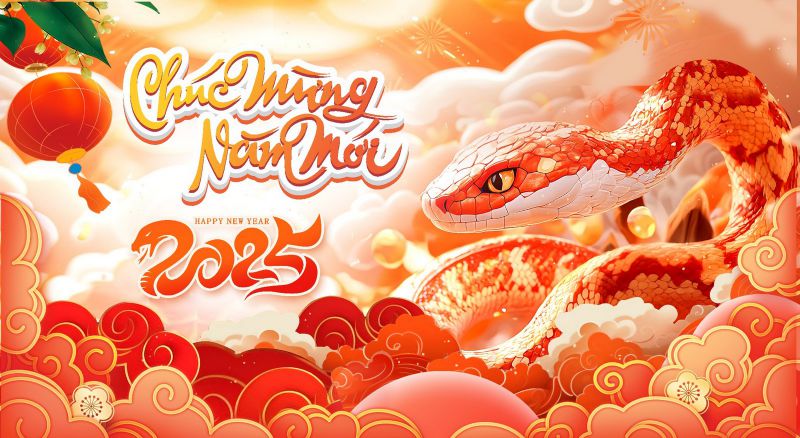 Những hình nền tết ất tị 2025 - Hình số 1