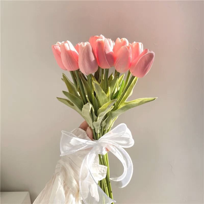 Những hình nền hoa tulip trắng hồng - Hình số 5