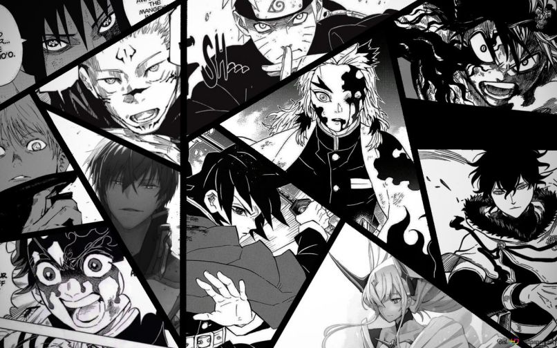 Những hình nền 8k đen trắng anime - Hình số 8