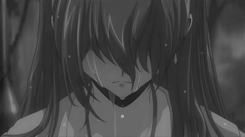 Những ảnh anime nữ đen trắng - Hình số 9