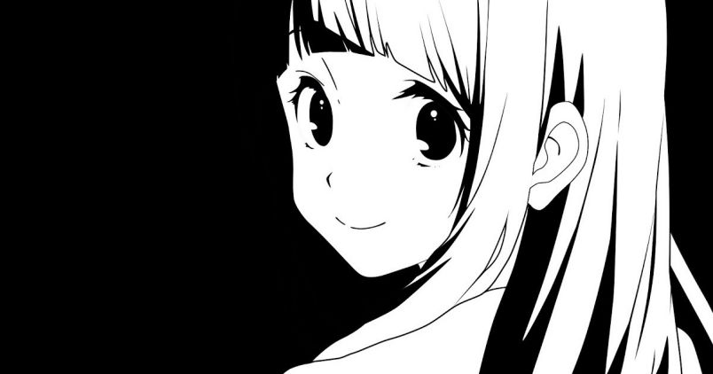 Những ảnh anime nữ đen trắng - Hình số 4