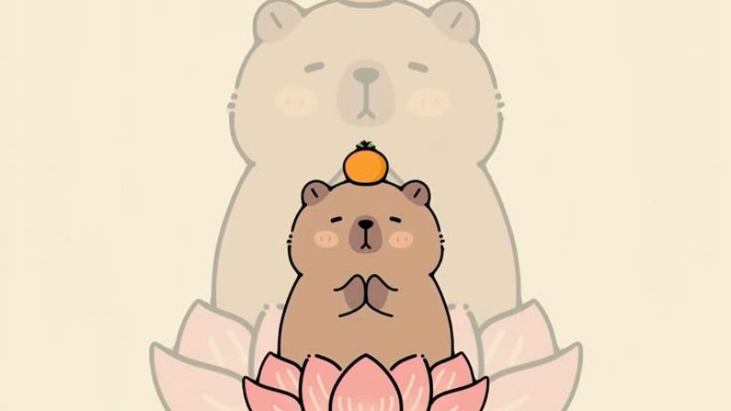 Những hình nền cute iphone capybara - Hình số 7
