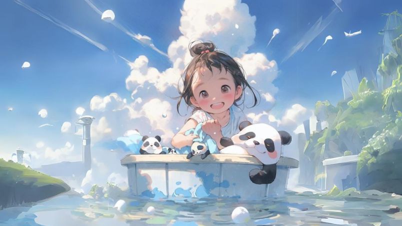 Những hình nền cute chibi nữ đơn giản - Hình số 9