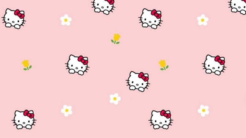 Những hình nền cute màu hồng nhạt hello kitty - Hình số 4
